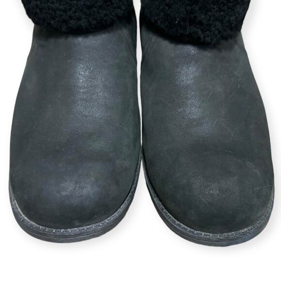 UGG Black Blayre II Wool Lined Waterproof Leather Zip Up Boots Women's Size 10 - Picture 4 of 11